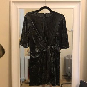 Zara crushed velvet dress